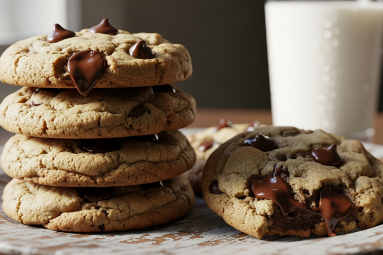 Cookies americanos clássicos com gotas de chocolate, crocantes por fora e macios por dentro, empilhados e prontos para servir. Tags SEO cookies americanos, receita de cookie, cookie com chocolate, sobremesa clássica, biscoito caseiro, lanche doce