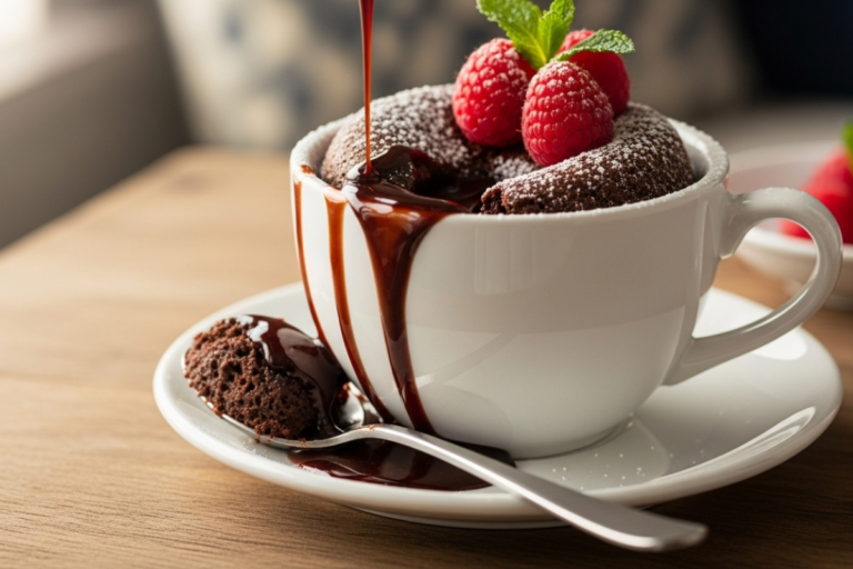 ☕ Mug Cake de Chocolate Rápido Receita Prática, Surpreenda-se com Isso