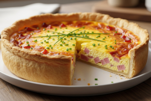 🥧 Quiche de Queijo e Presunto Cremosa Receita Fácil, Encante-se com Essa Delícia