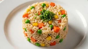 Arroz temperado de restaurante soltinho e aromático