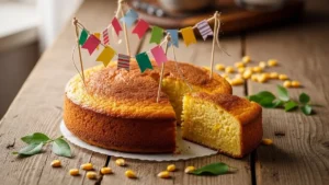 bolo-milho-cremoso-festa-junina.webp,Bolo de milho cremoso servido em festa junina,bolo junino, milho, receita tradicional