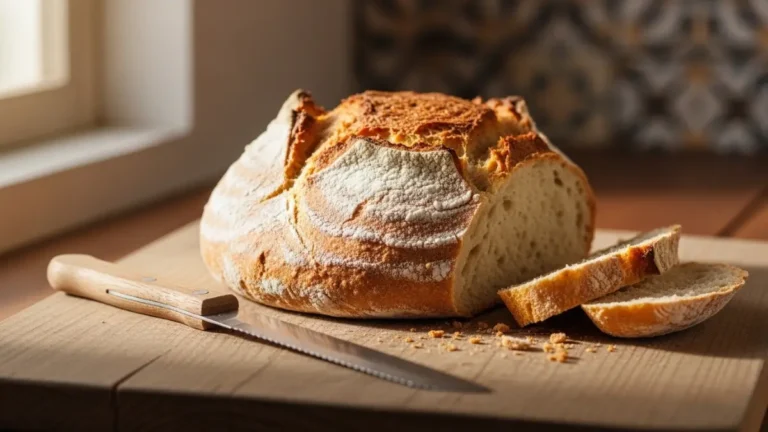 massa de pão cremosa sendo despejada na forma, close-up, fatia de pão caseiro mostrando miolo macio e aerado