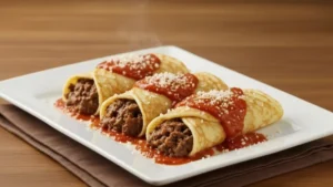 panqueca-carne-moida-capa.webp,Panqueca de carne moída simples pronta para servir,panqueca salgada, receita caseira, carne moída