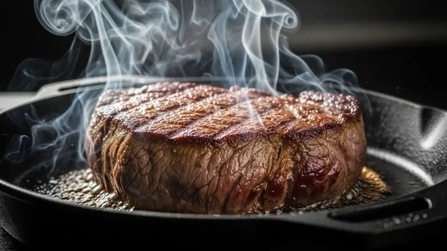 A reação de Maillard acontece acima de 140°C — e é responsável por tudo que você chama de 'sabor de carne grelhada'. 🔥