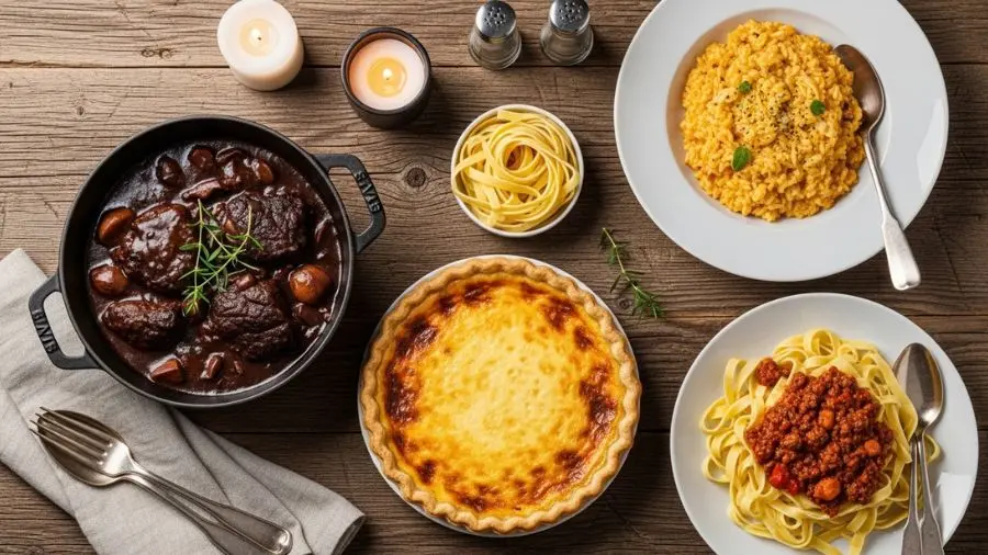 "A trufa, o risoto, o bourguignon e o ragù. Não são apenas pratos — são vocabulário. Quando você os domina, passa a entender por que a gastronomia funciona. 🍷" -->