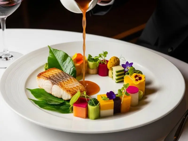 "Prato de alta gastronomia brasileira com ingredientes amazônicos em restaurante de estrela Michelin gastronomia — cozinha que olha para dentro do próprio território"