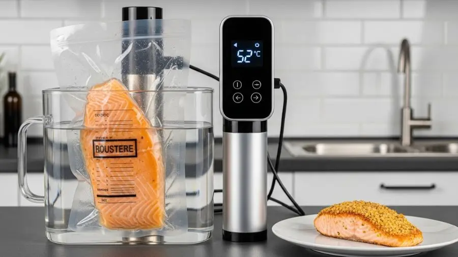 "Precisão que qualquer frigideira não consegue replicar. 52°C em todo o interior, sem exceção. 🌡️" -->