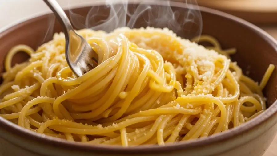 "A finalização acontece fora do fogo — movimento constante e rápido é o que cria o molho sedoso."