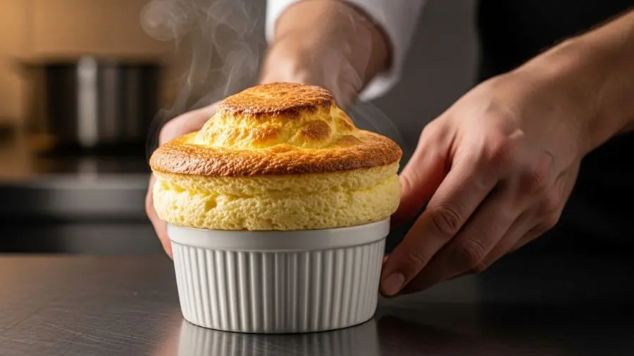 "Da porta do forno à mesa em 60 segundos. Não é exagero — é o tempo que você tem antes que a física trabalhe contra você." -->