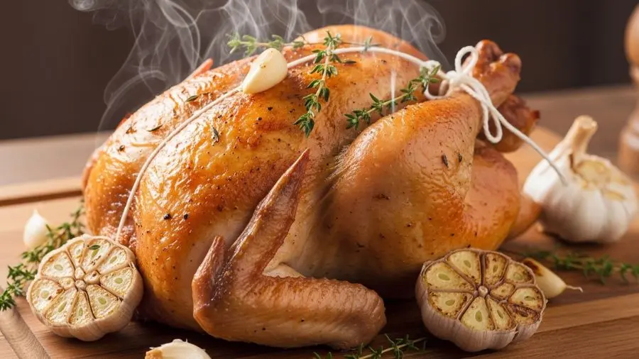 poulet rôti receita frango assado dourado com pele crocante e ervas clássicas francesas