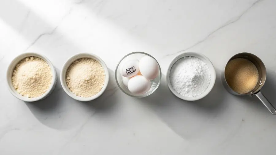 receita de macaron ingredientes — farinha de amêndoas açúcar de confeiteiro claras envelhecidas