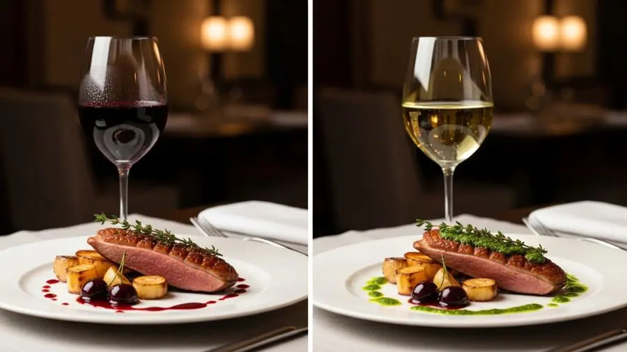 harmonização umami vinho comparação entre harmonização correta e incorreta