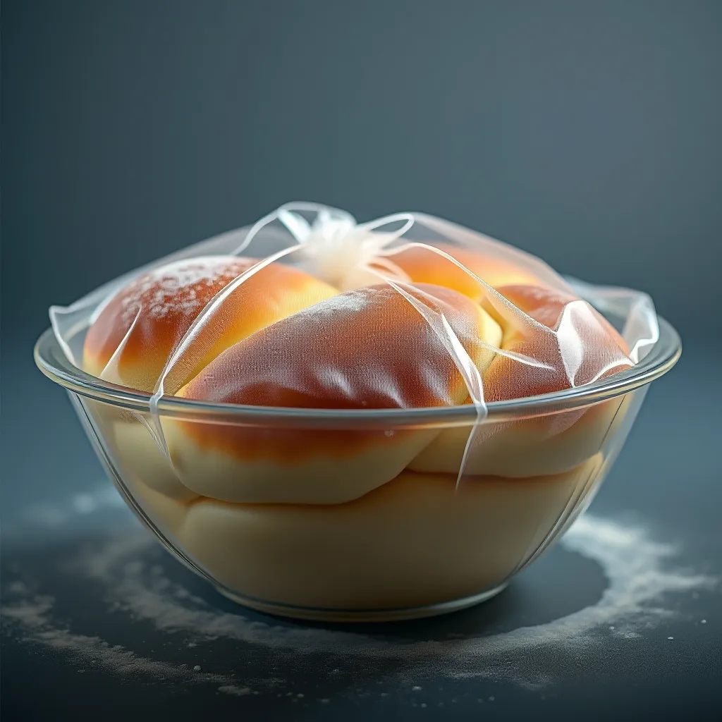 Massa de brioche descansando na geladeira para fermentação longa a frio cold retard