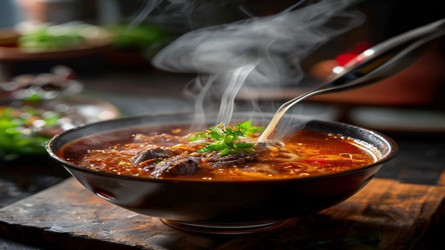 imagem de um chef preparando Pho Bo