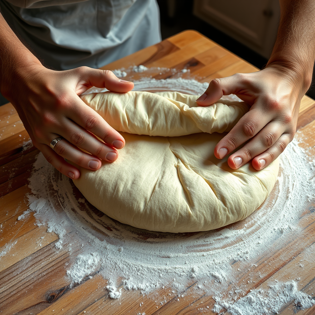 tecnica de dobras na massa de pao de fermentacao natural