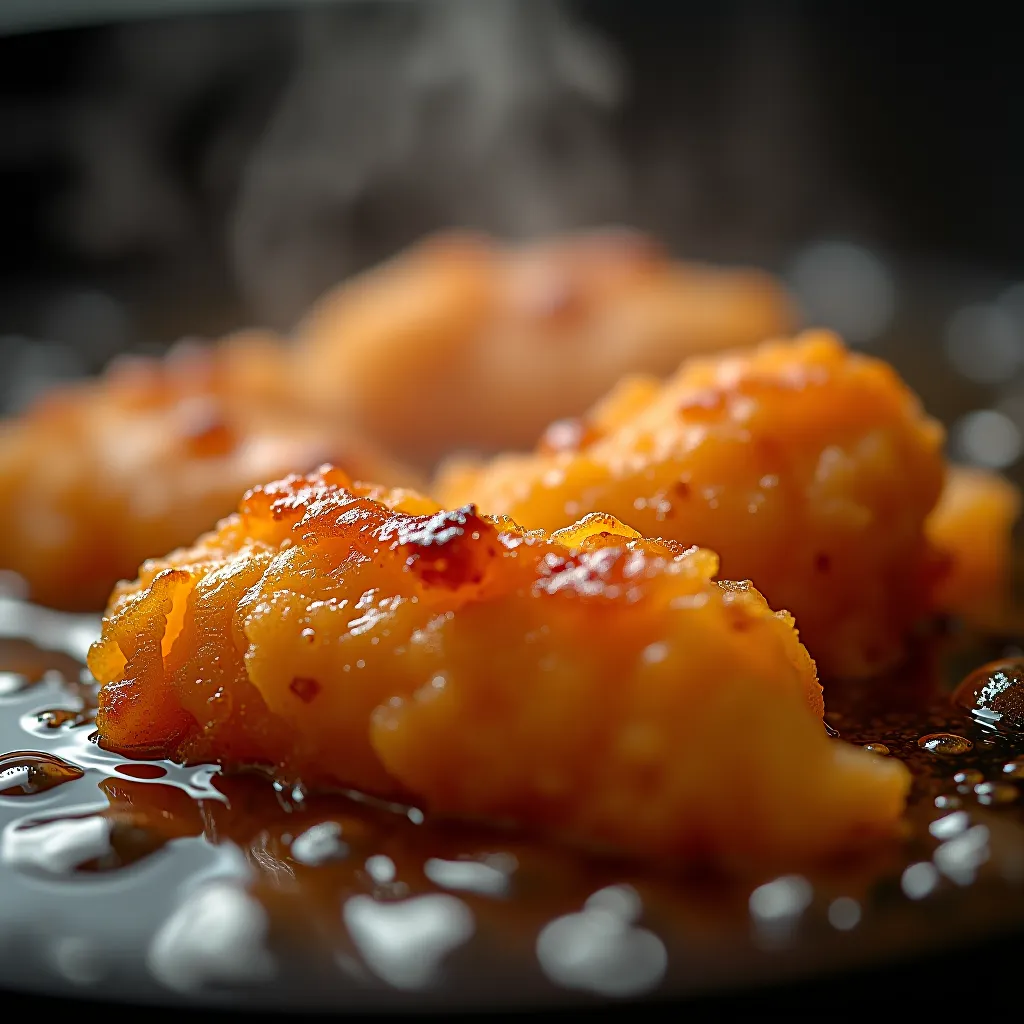 Coxinhas sendo fritas em oleo quente a 180 graus para crocancia perfeita