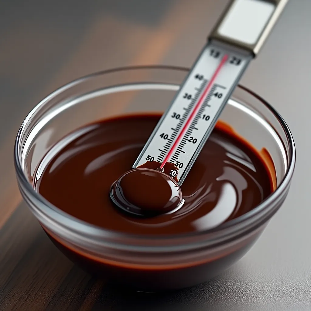 Ganache de chocolate a 58°C para serviço de profiterole à la minute
