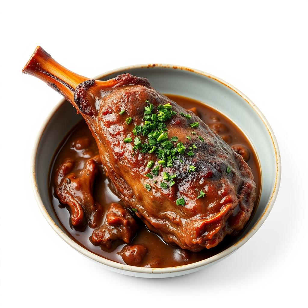 Ingredientes do ossobuco alla milanese dispostos na mesa