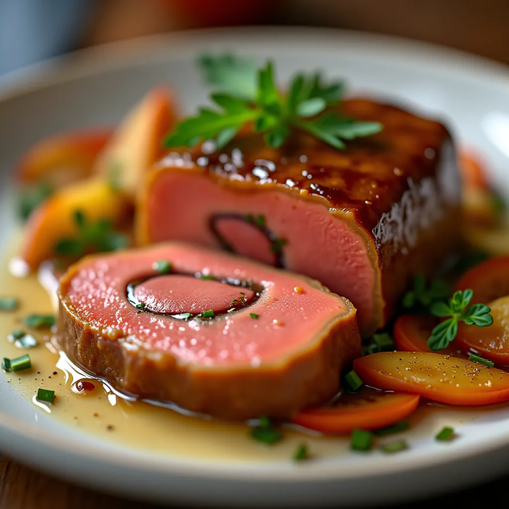 foie gras duck liver seared golden crust French haute cuisine