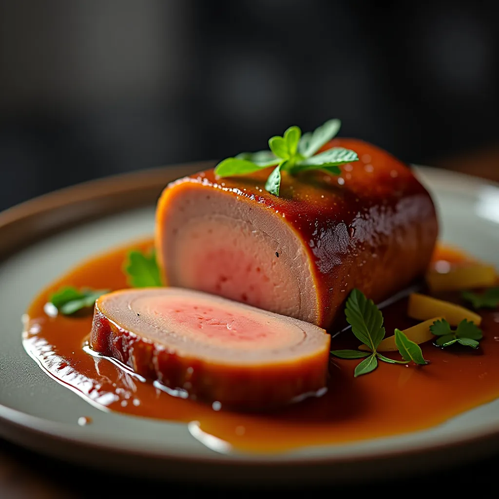 foie gras terrine slice brioche toast fig jam presentation