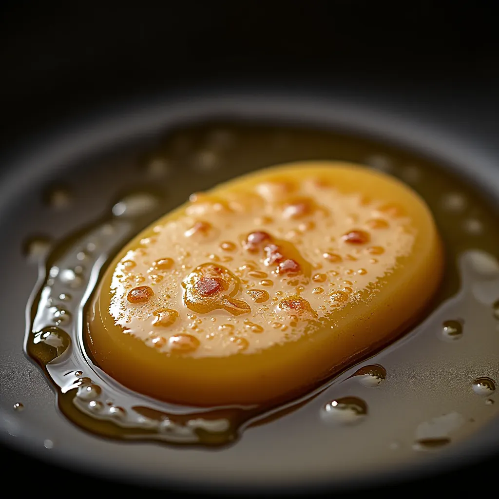 butter melting pan Maillard reaction amber color