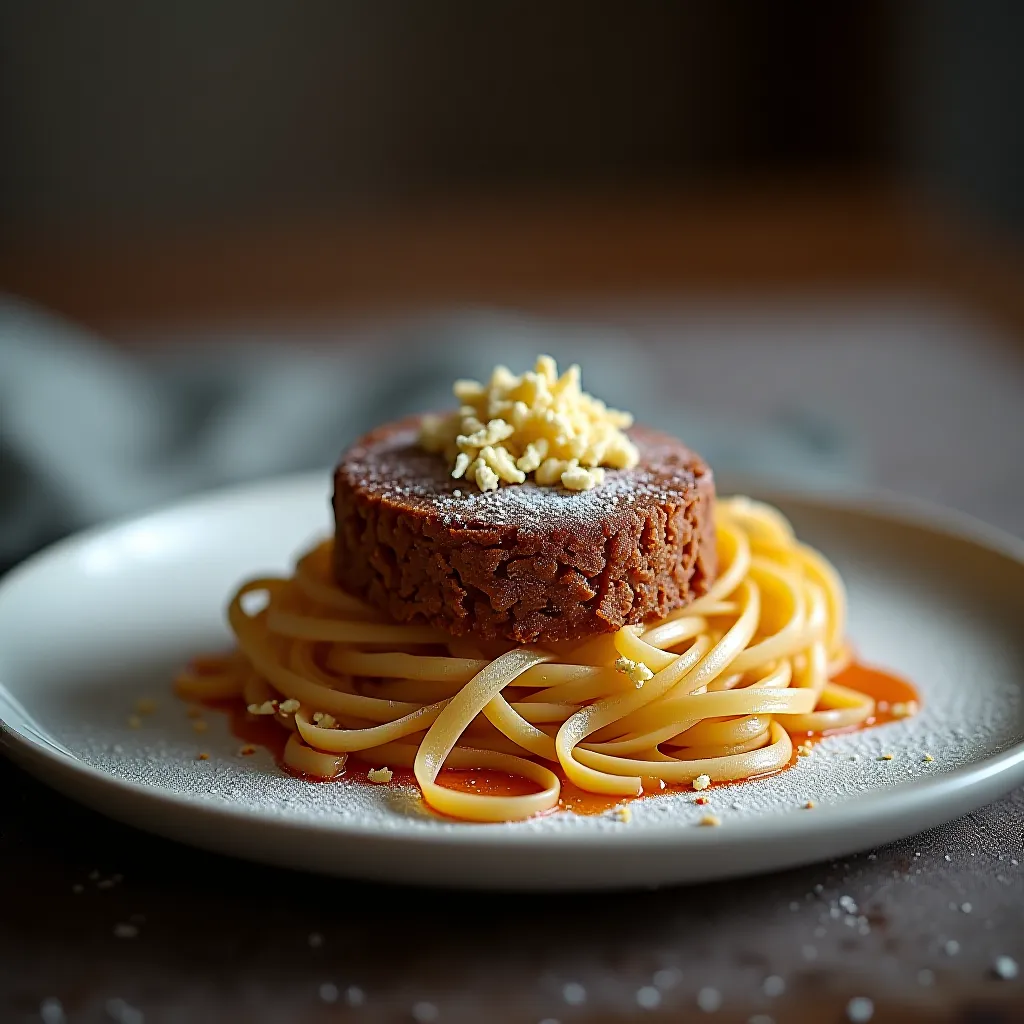 prato de tagliolini com trufas