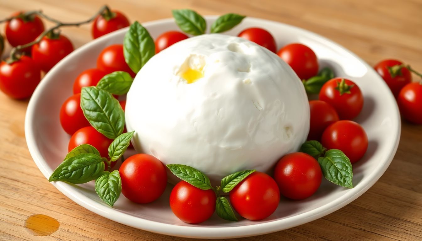 burrata com tomate - imagem 1