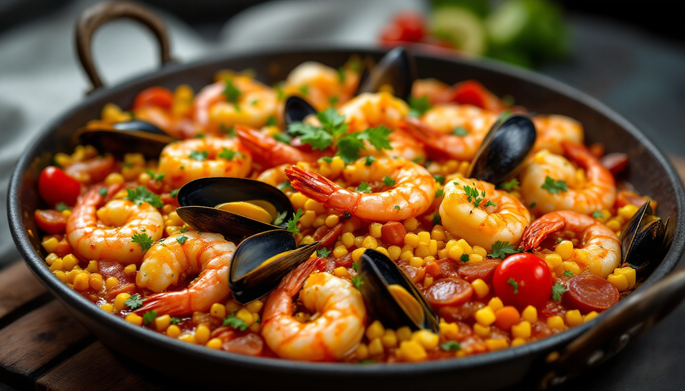 paella valenciana autêntica com socarrat no fundo da paellera - imagem 7
