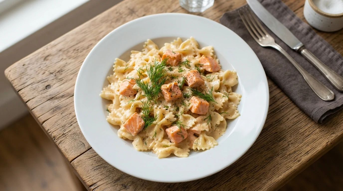 farfalle com salmão técnica italiana - imagem 1